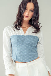 Polka Dot Bustier Top