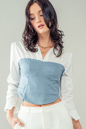 Polka Dot Bustier Top