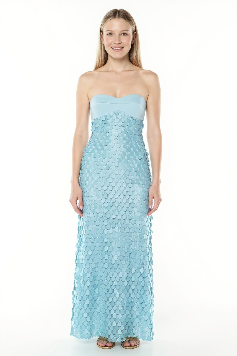 Peony Dreams Dress - Blue