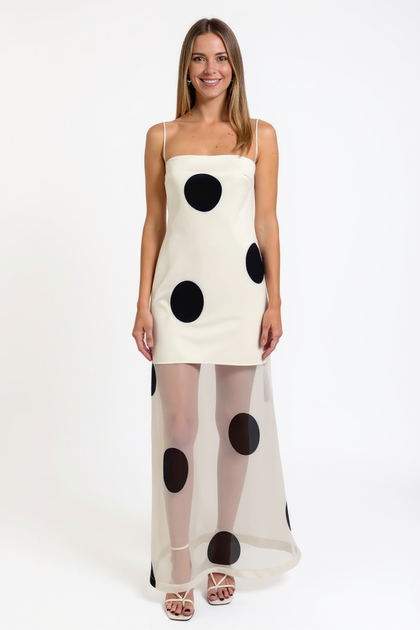 Polka Dot Sheer Maxi