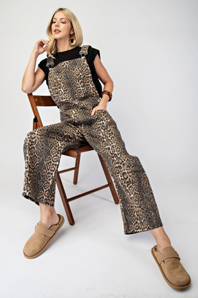 Leopard Print Overalls