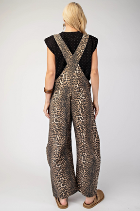 Leopard Print Overalls