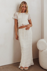 Textured Sheer Set- White