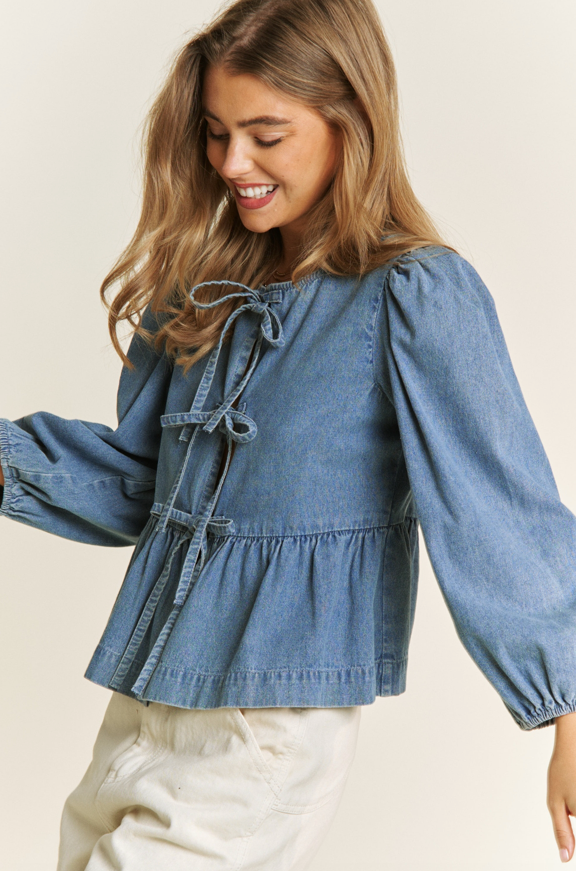 Denim Baby Doll Top