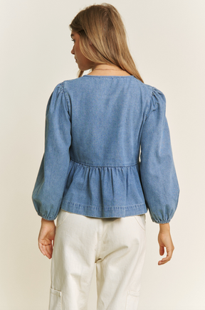 Denim Baby Doll Top