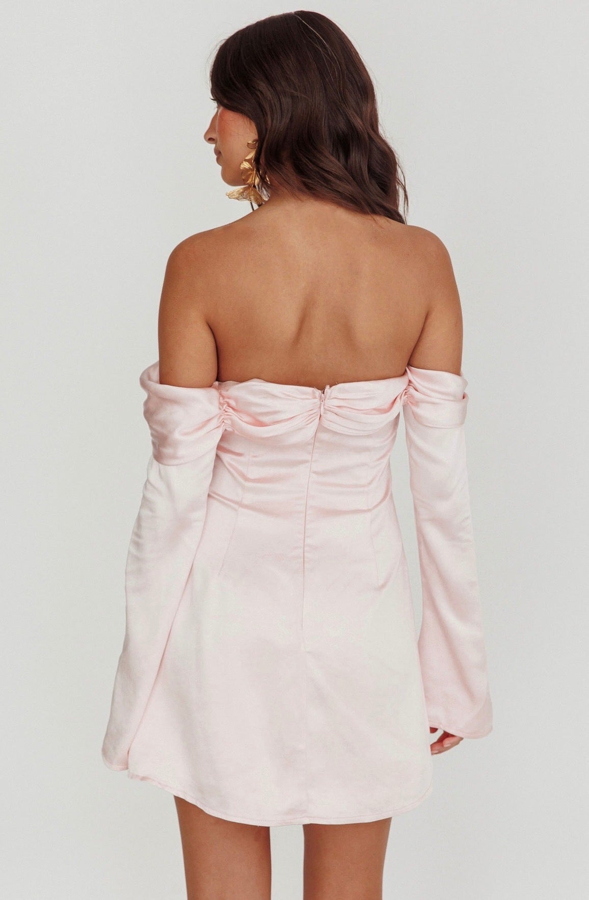 Silk Mini Dress- Pink