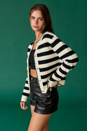 Mia Striped Cardigan