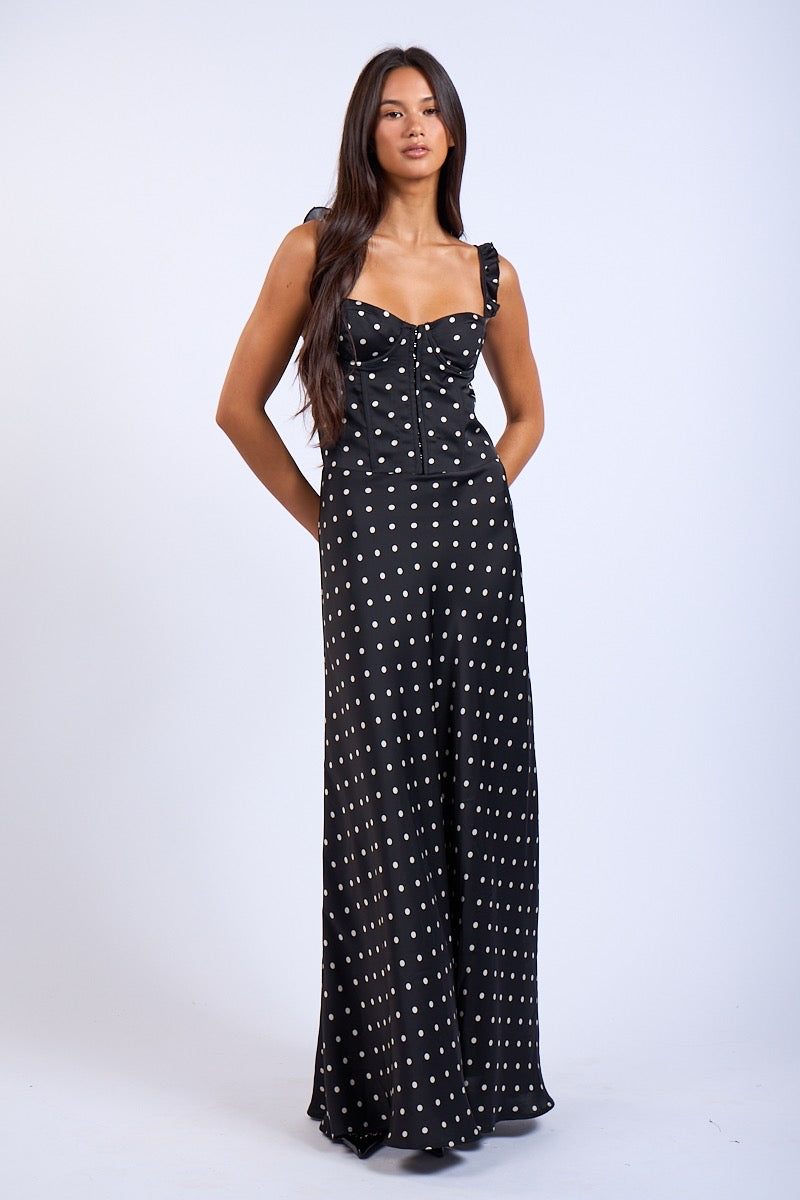 Fit&Flare Maxi Dress- Black