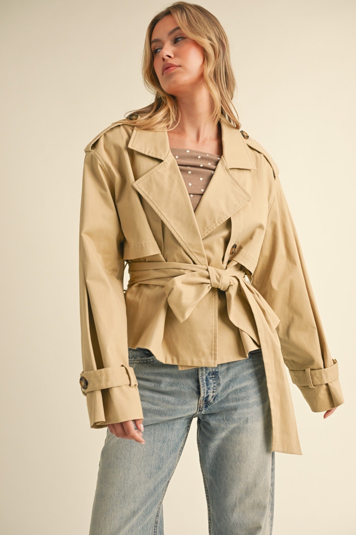 Cropped Trench Jacket