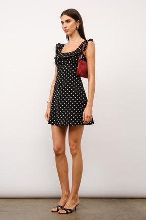 Myla Flared Polka Dot Mini Dress