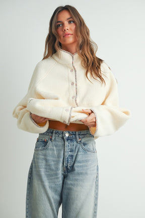 Goals Sherpa Jacket- Ivory