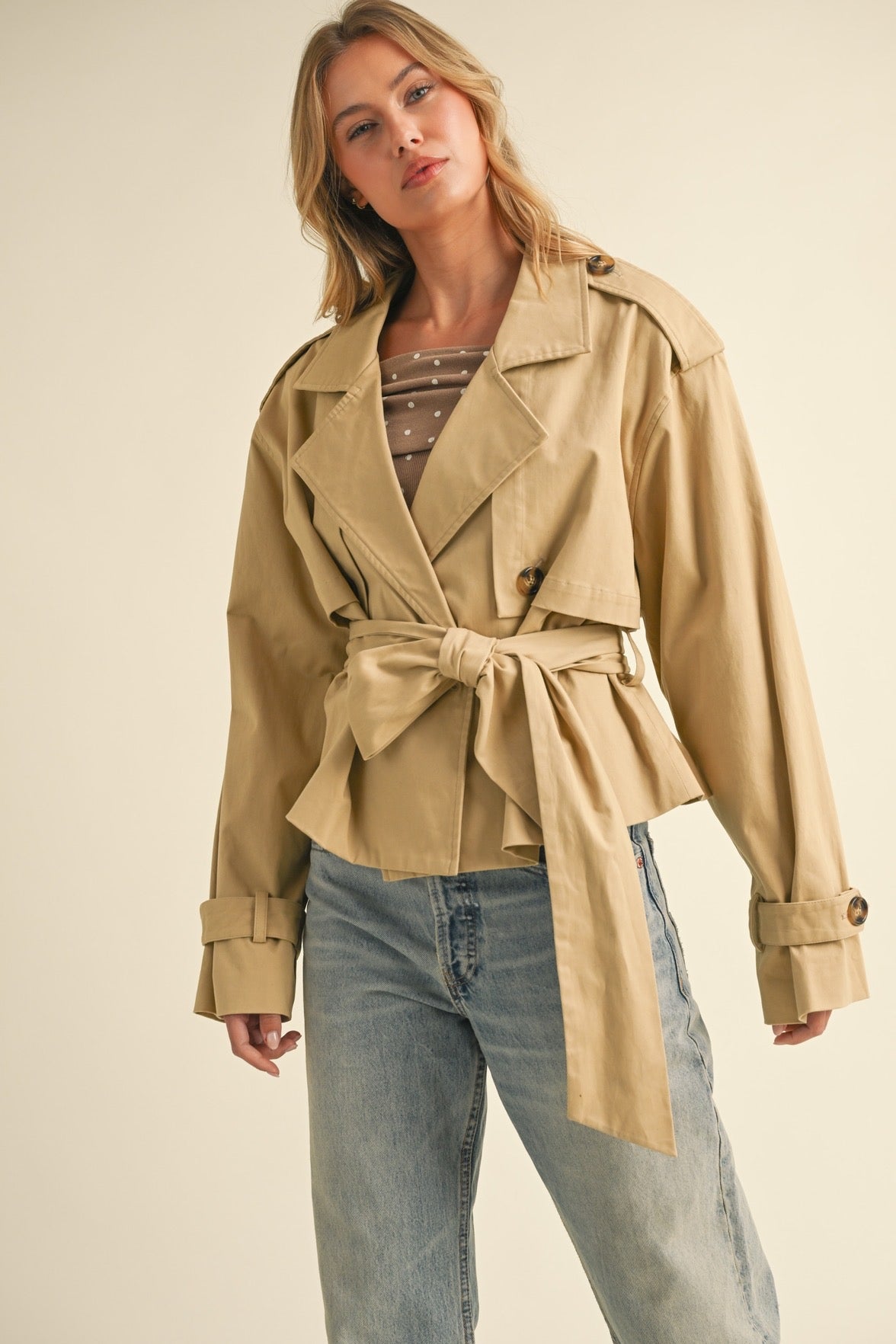 Cropped Trench Jacket