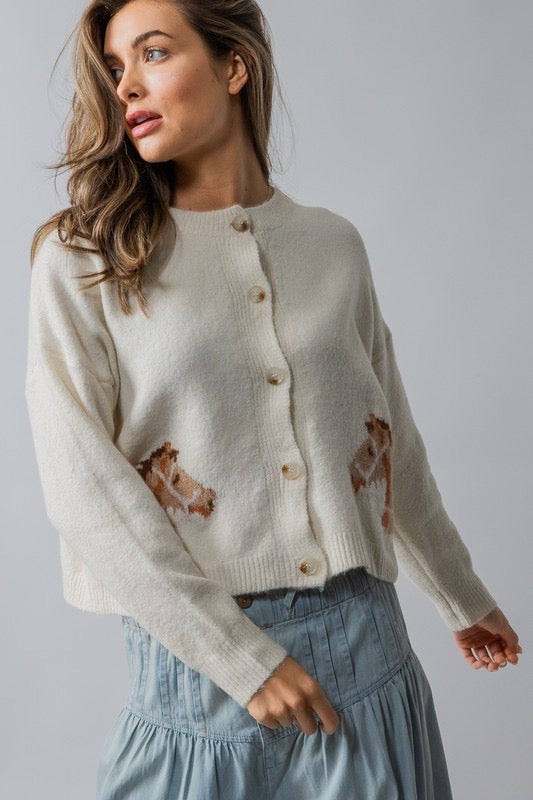 Equestrian Dream Cardigan- Cream