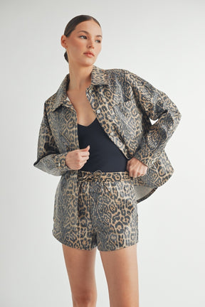 Sequin Leopard Jacket