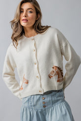 Equestrian Dream Cardigan- Cream