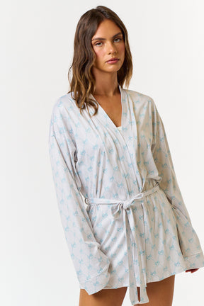 Ditsy Robe- Blue