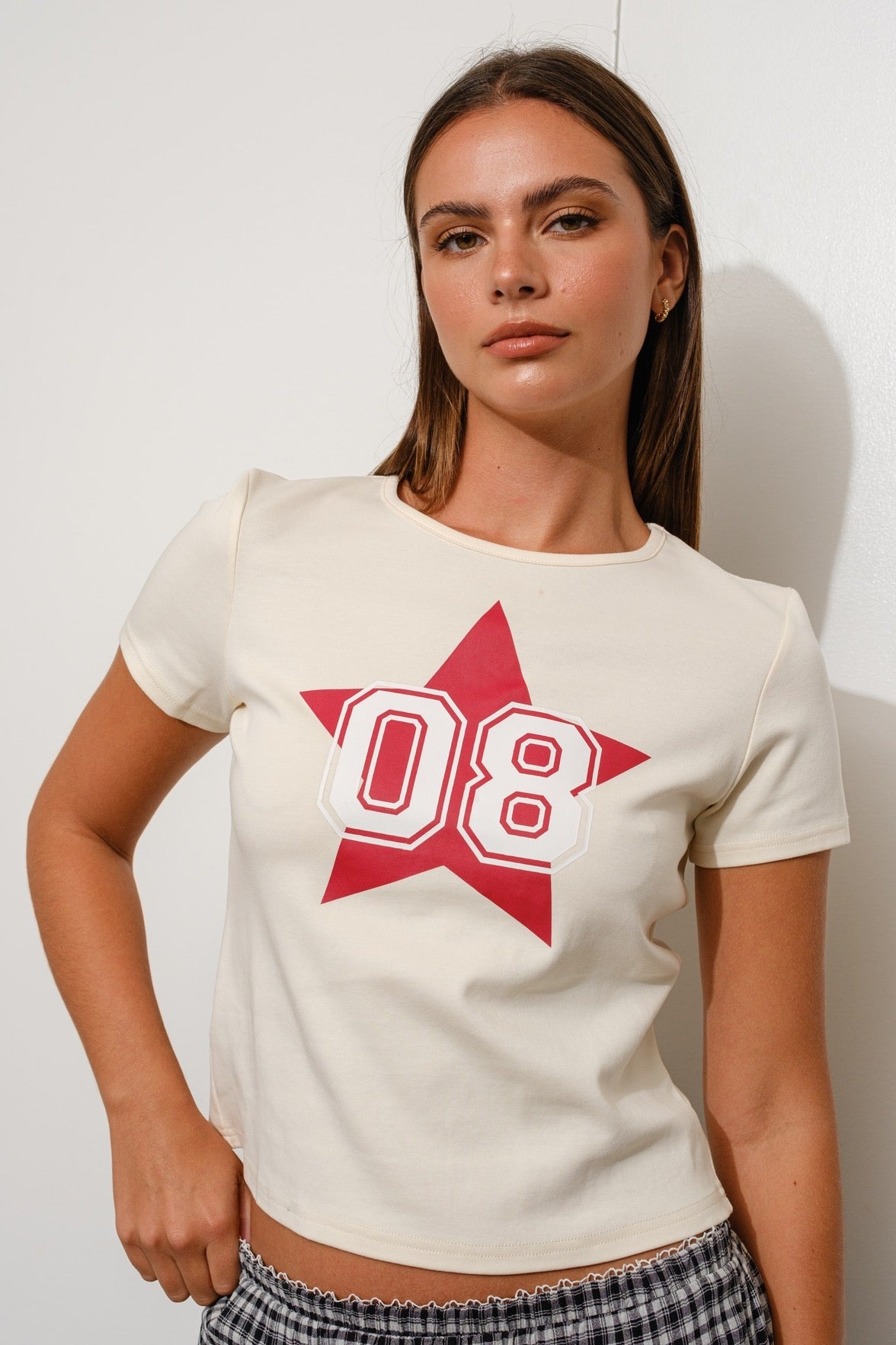 Star Graphic Tee- Red