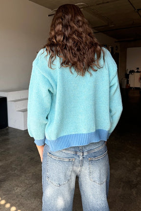 Color Block Sweater- Blue