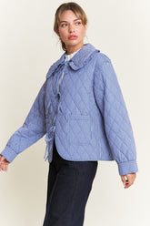 Blue Quilted Jacket