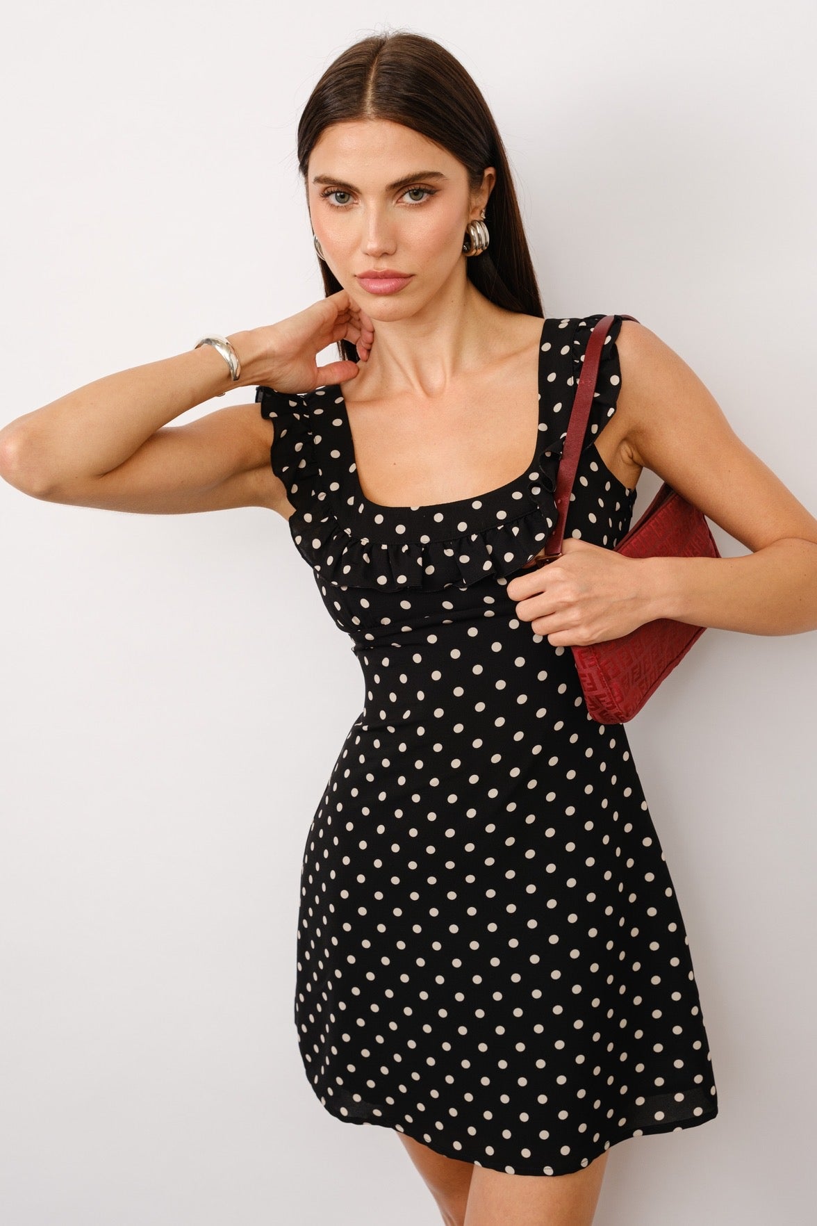 Myla Flared Polka Dot Mini Dress