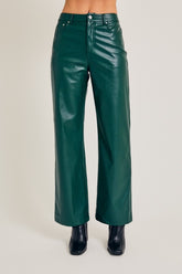 Green Leather Pants