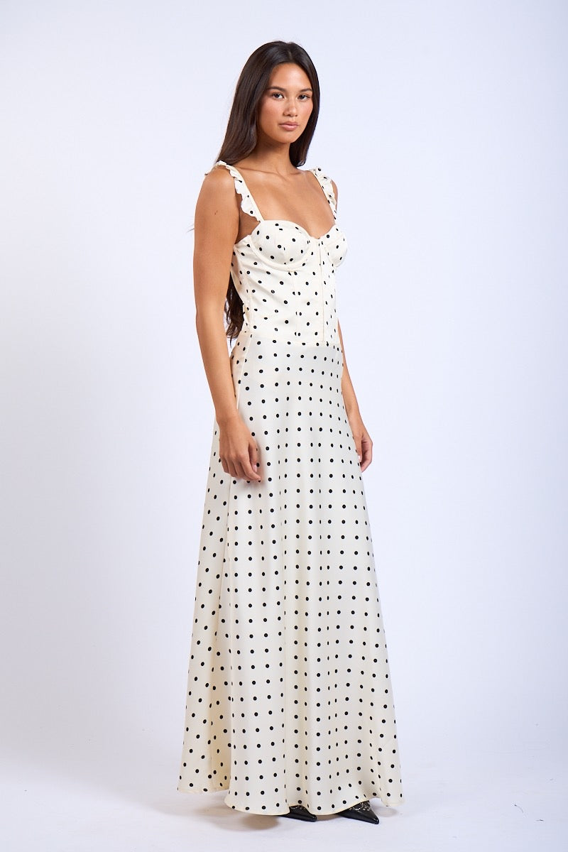 Fit&Flare Maxi Dress- White