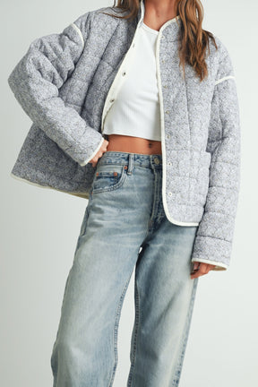 Gray Quilted Jacket