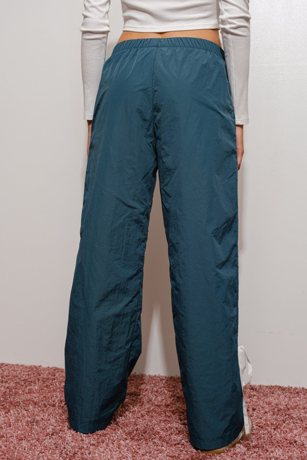 Bow Nylon Track Pants