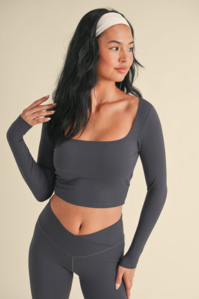 Balletcore Top- Dark Grey