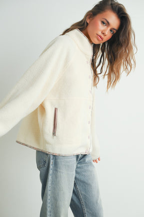 Goals Sherpa Jacket- Ivory