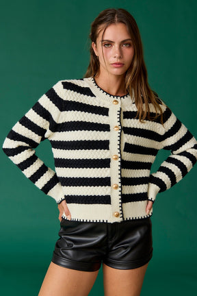 Mia Striped Cardigan