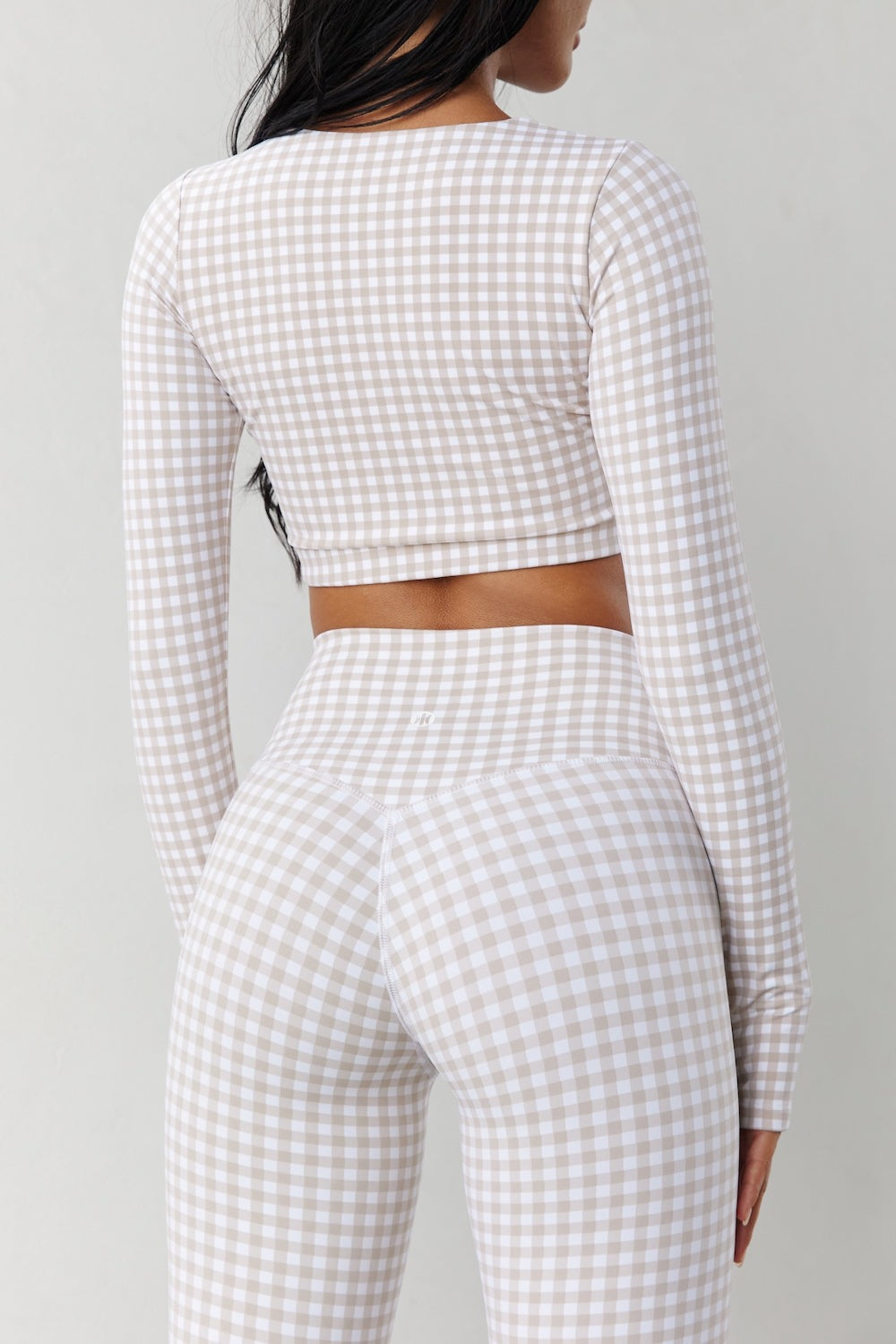 Beige Gingham Legging