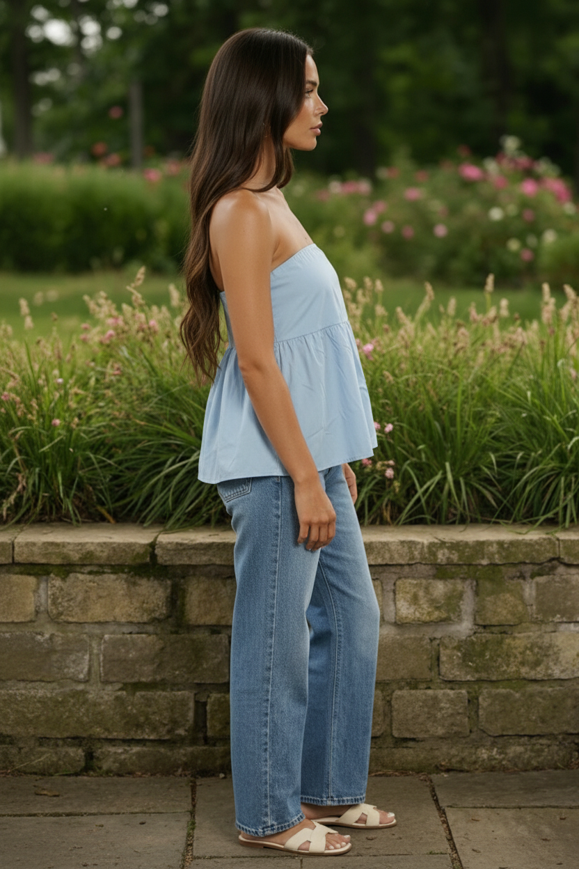 Summer Tan Top - Blue