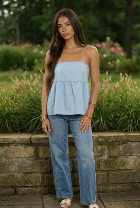 Summer Tan Top - Blue