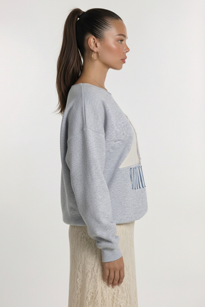 Sailfish Sweatshirt — trendy top, front view