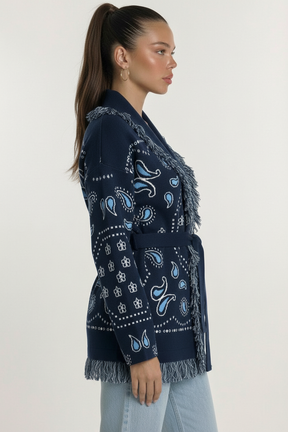 Capri Cardigan — trendy knit top, front view