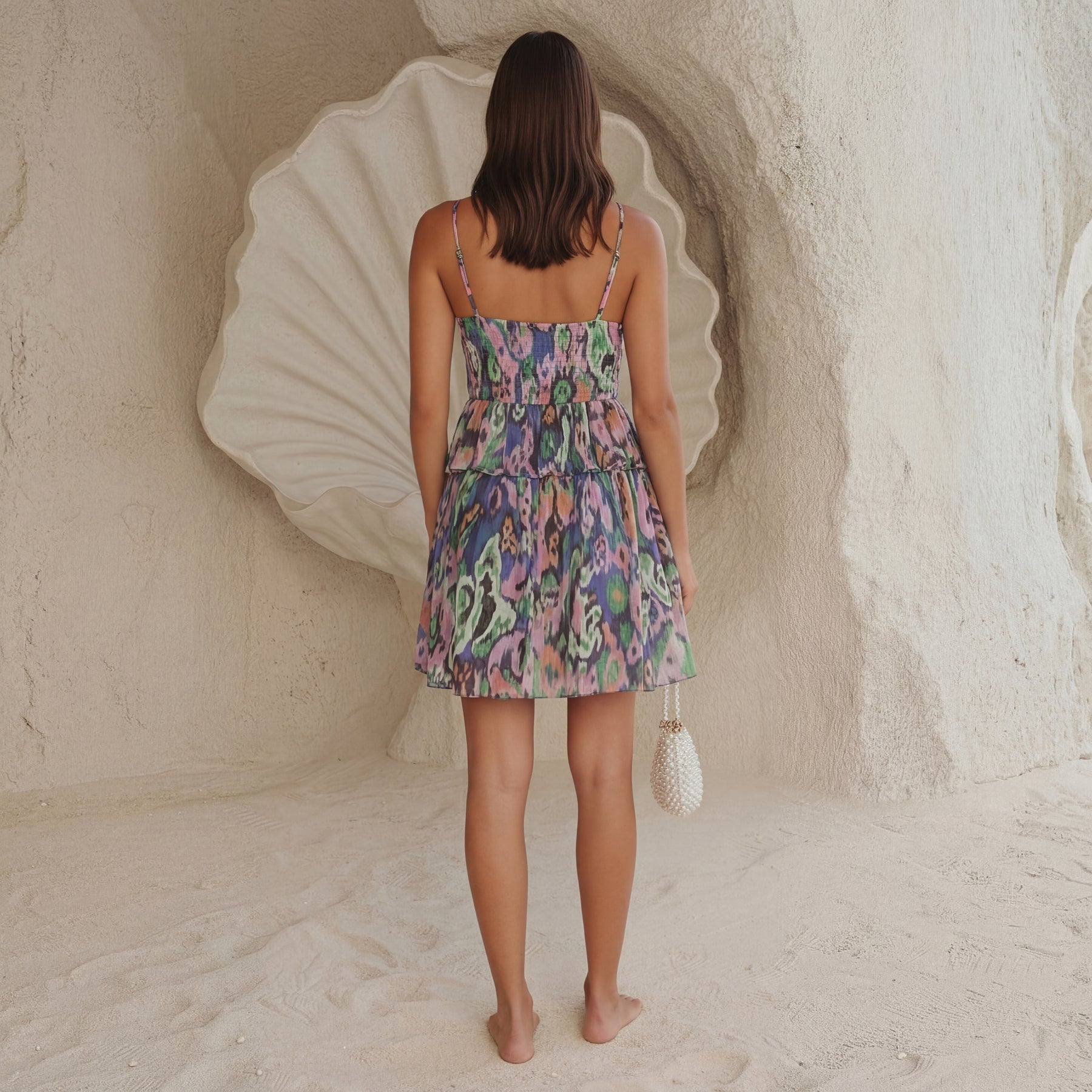 Obsession Dress — trendy mini dress, side angle
