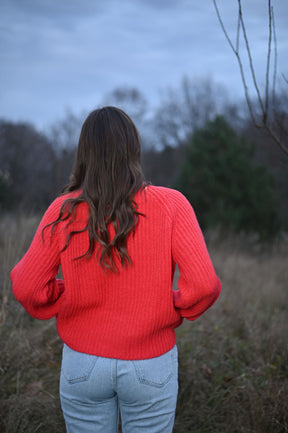 Lila Cardigan- Red