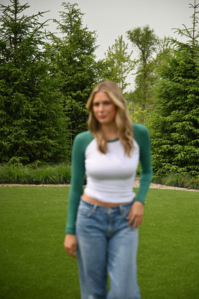 Y2K  Long Sleeve Tee- Green