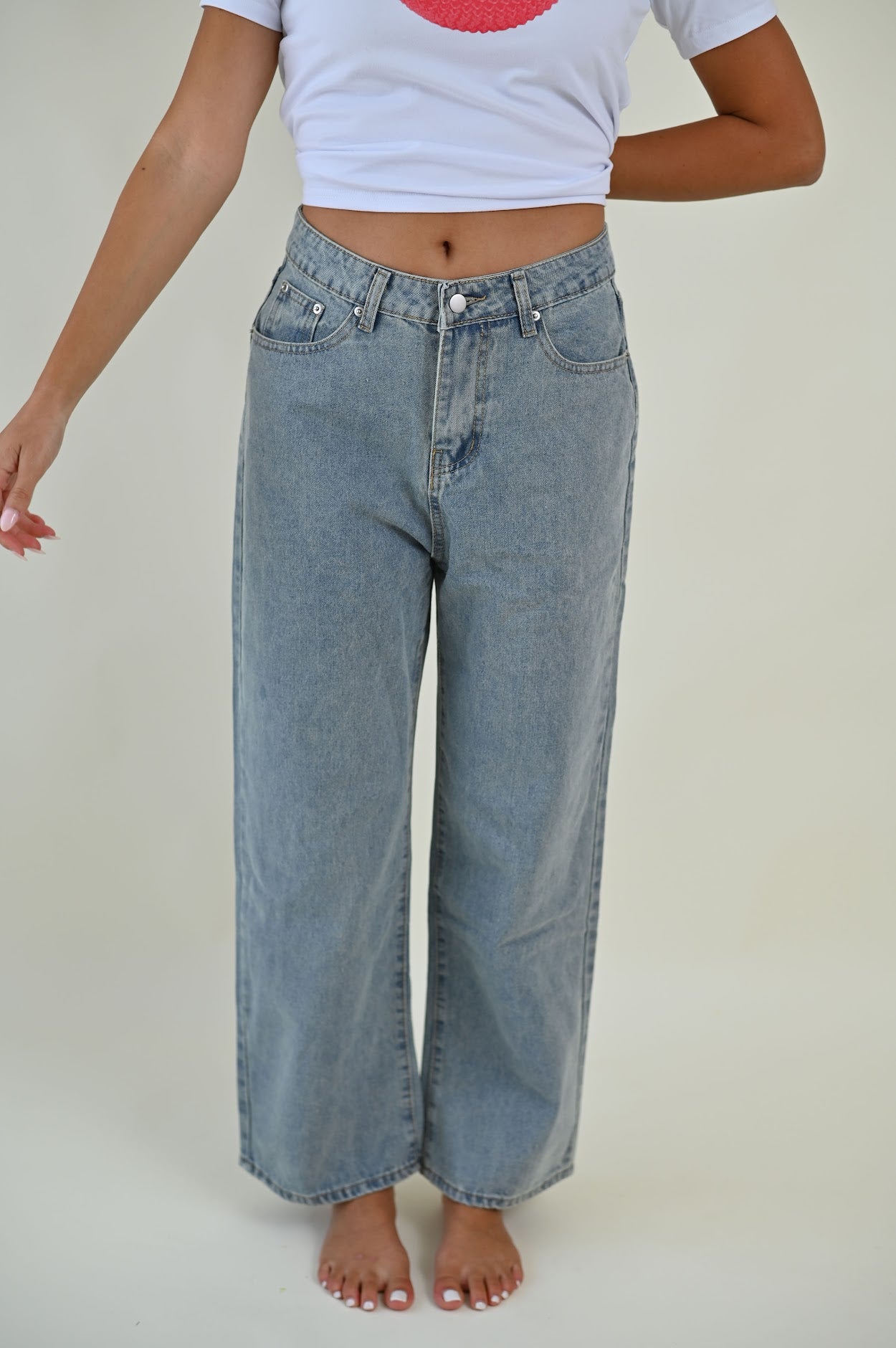 Bow Jeans- Blue