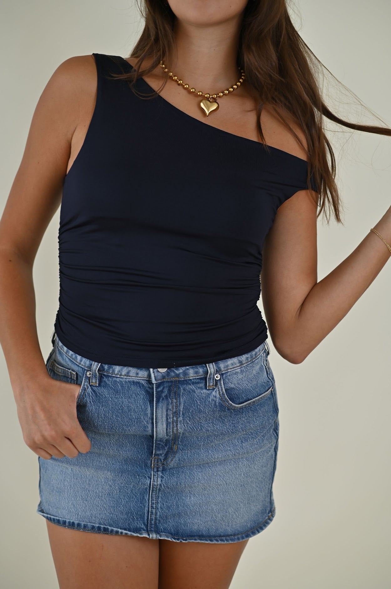 Saddie Top- Navy