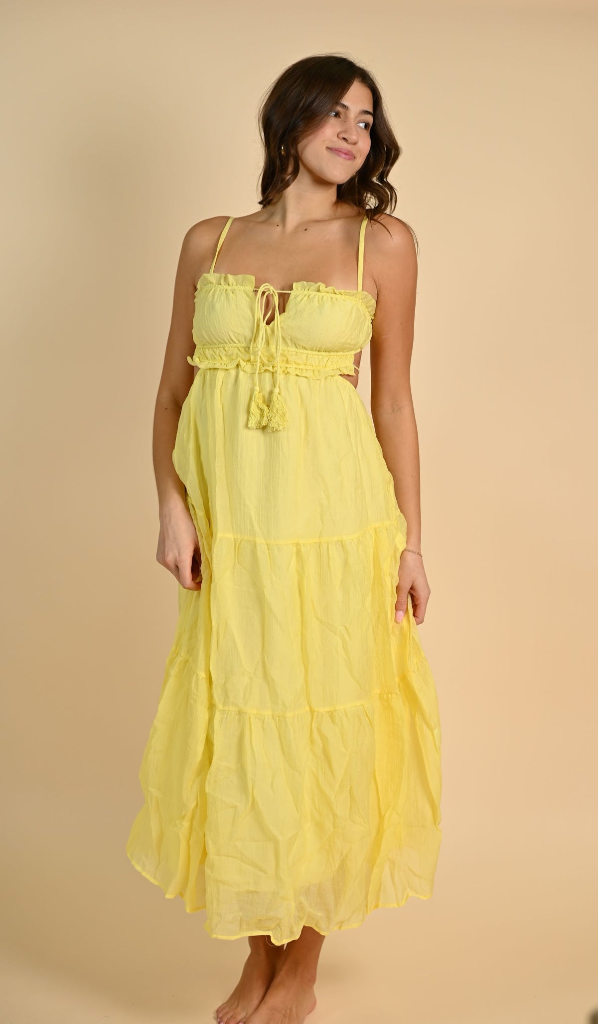 Monaco Maxi Dress Yellow