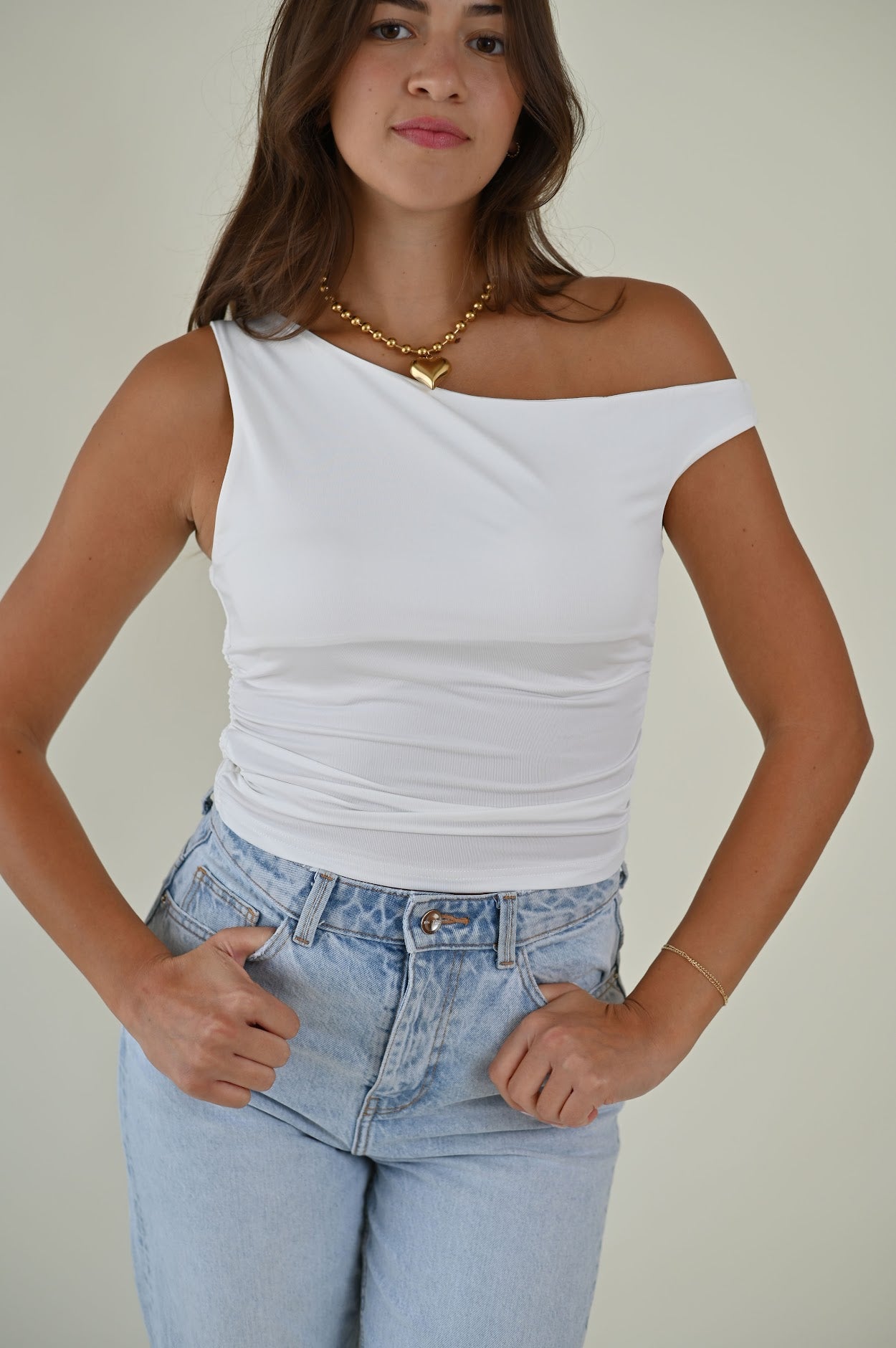 Saddie Top- White