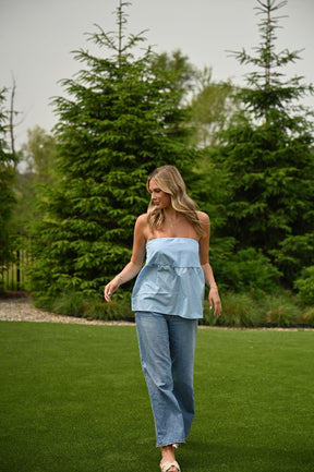 Summer Tan Top - Blue