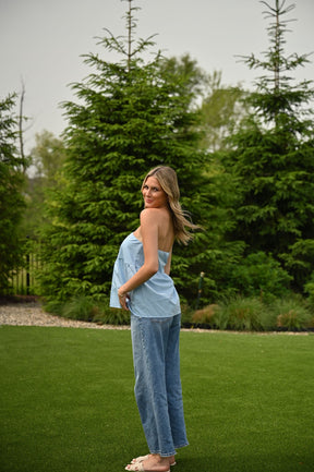 Summer Tan Top - Blue