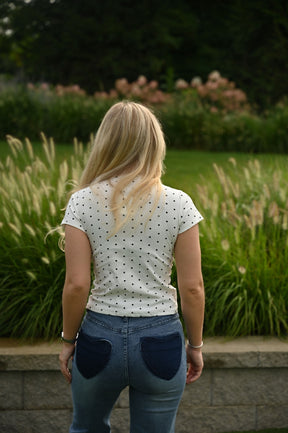Polka Dot Tee - White