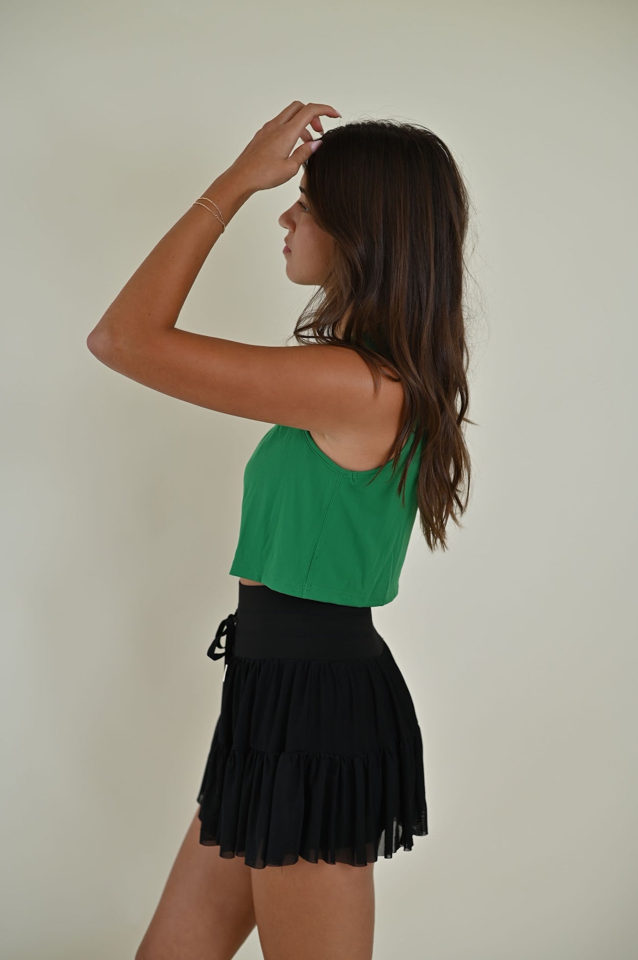 Ruffle Mini Skirt- Black