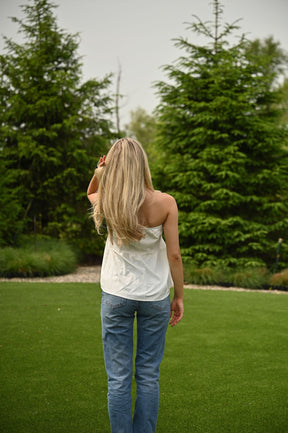 Summer Tan Top - White