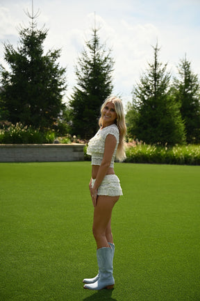 Frilly Two Piece- Cream