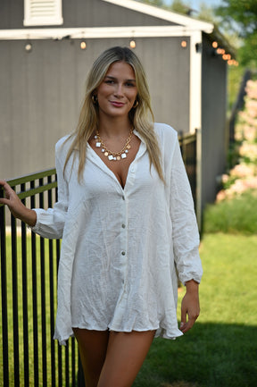 Linen Dress- White